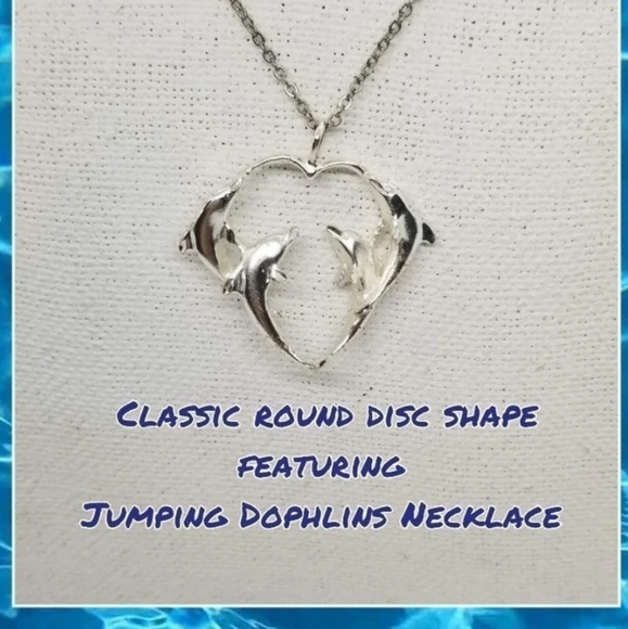 NF * Necklace Jumping Dolphin Pendant - Picture 3 of 3